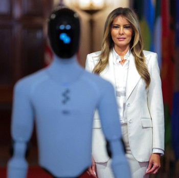 Momen Melania Muncul Ditemani 'Pengganti' Donald Trump