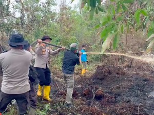 Kapolda Riau Didampingi Rocky Gerung Cek Karhutla di Dumai, Begini Kondisinya