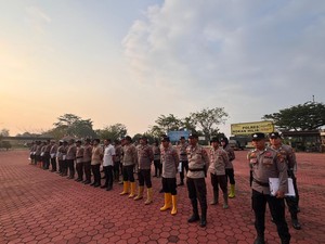 Polres Rohil Kerahkan Puluhan Personel untuk Perkuat Penanganan Karhutla