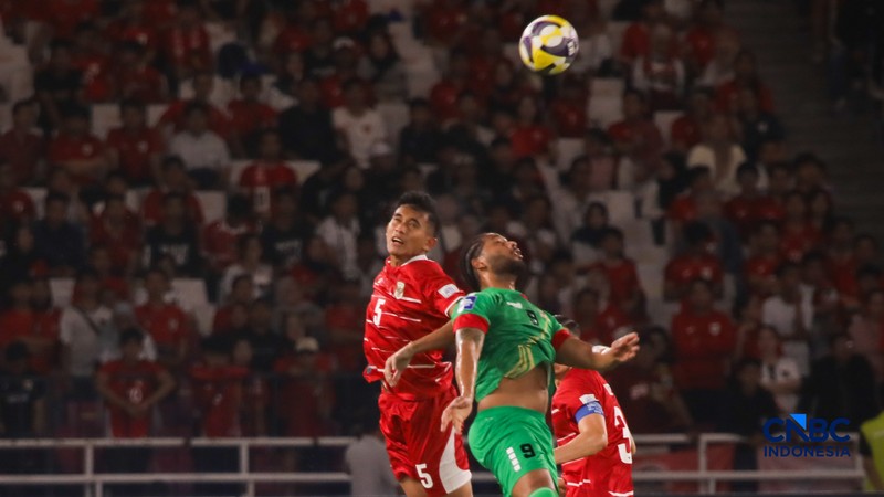 Timnas Indonesia meraih kemenangan 4-0 atas Saint Kitts &amp; Nevis dalam gelaran FIFA Series 2026 di Stadion Utama Gelora Bung Karno (SUGBK), Senayan Jakarta, Jumat (27/3/2026) malam. (CNBC Indonesia/Faisal Rahman)