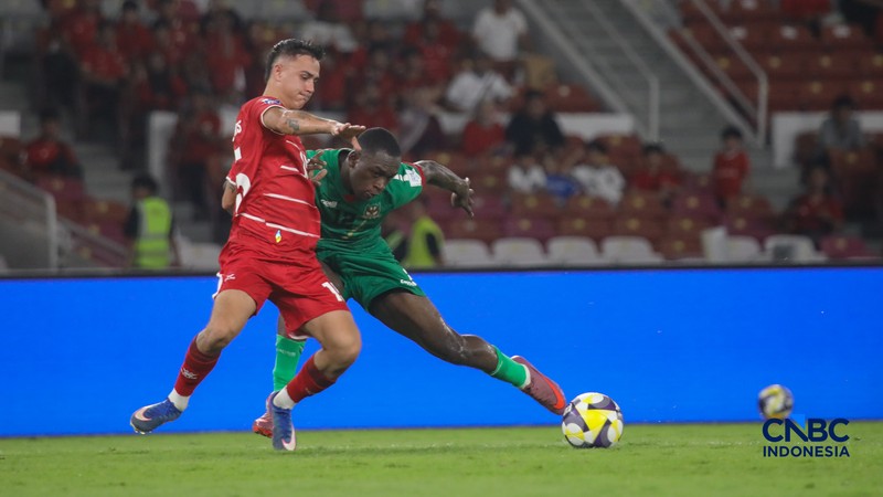 Timnas Indonesia meraih kemenangan 4-0 atas Saint Kitts &amp; Nevis dalam gelaran FIFA Series 2026 di Stadion Utama Gelora Bung Karno (SUGBK), Senayan Jakarta, Jumat (27/3/2026) malam. (CNBC Indonesia/Faisal Rahman)