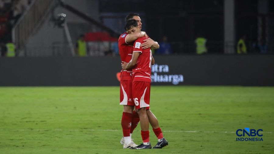 Timnas Indonesia meraih kemenangan 4-0 atas Saint Kitts & Nevis dalam gelaran FIFA Series 2026 di Stadion Utama Gelora Bung Karno (SUGBK), Senayan Jakarta, Jumat (27/3/2026) malam. (CNBC Indonesia/Faisal Rahman)