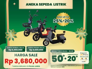 Transmart Full Day Sale: Sepeda Listrik Diskon Jumbo