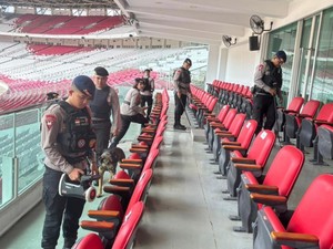Brimob Polda Metro Sterilisasi GBK, Pastikan Laga RI Vs Bulgaria Aman