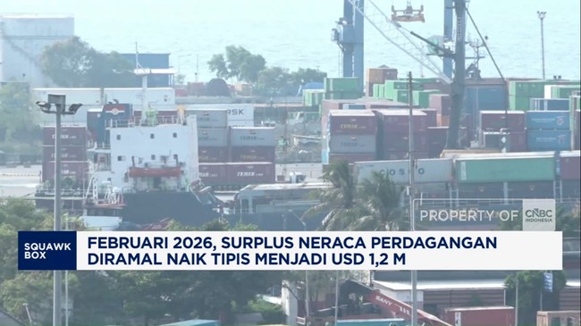 Video: Februari 2026, Surplus Neraca Dagang Diramal Naik ke USD 1,2 M