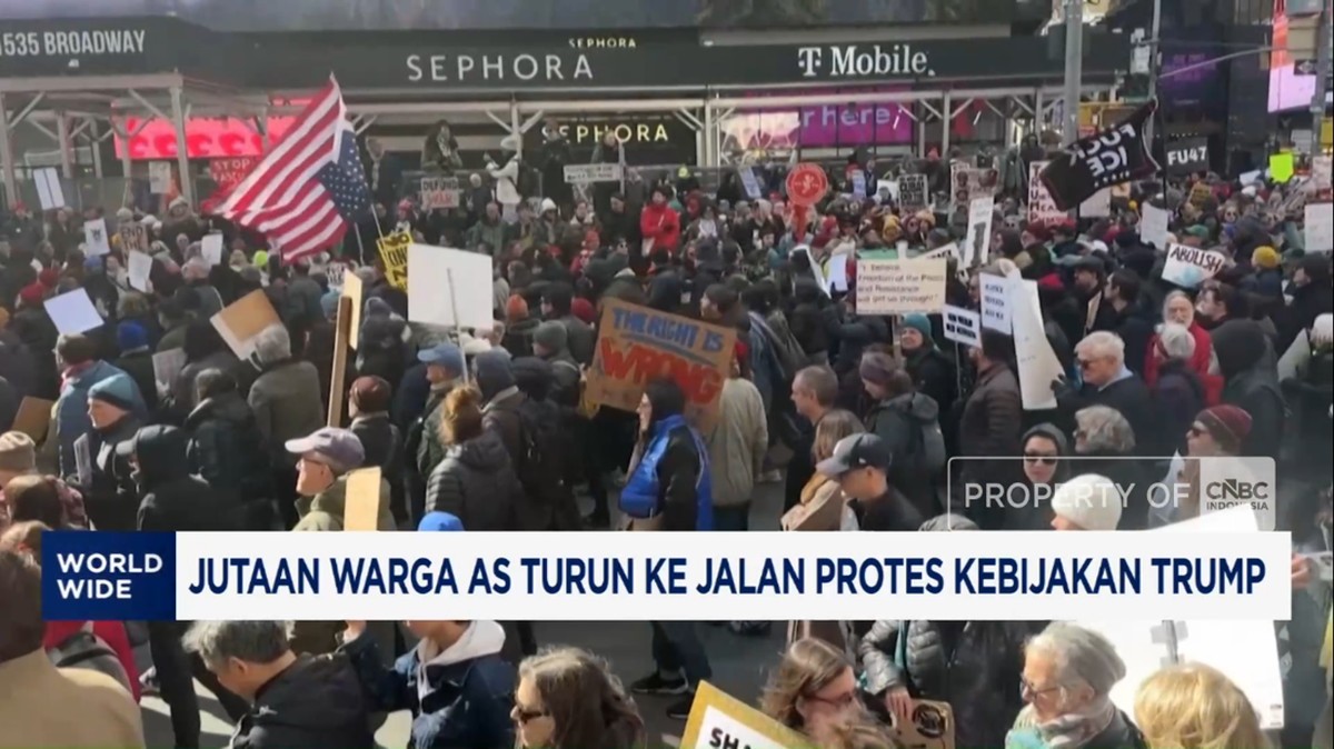 Video: Jutaan Warga AS Turun ke Jalan Protes Kebijakan Trump