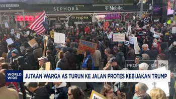 Video: Jutaan Warga AS Turun ke Jalan Protes Kebijakan Trump
