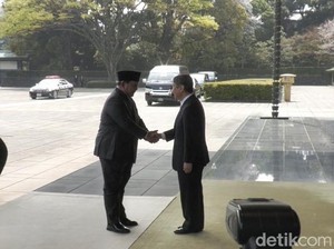 Prabowo Tiba di Imperial Palace Tokyo Disambut Kaisar Jepang