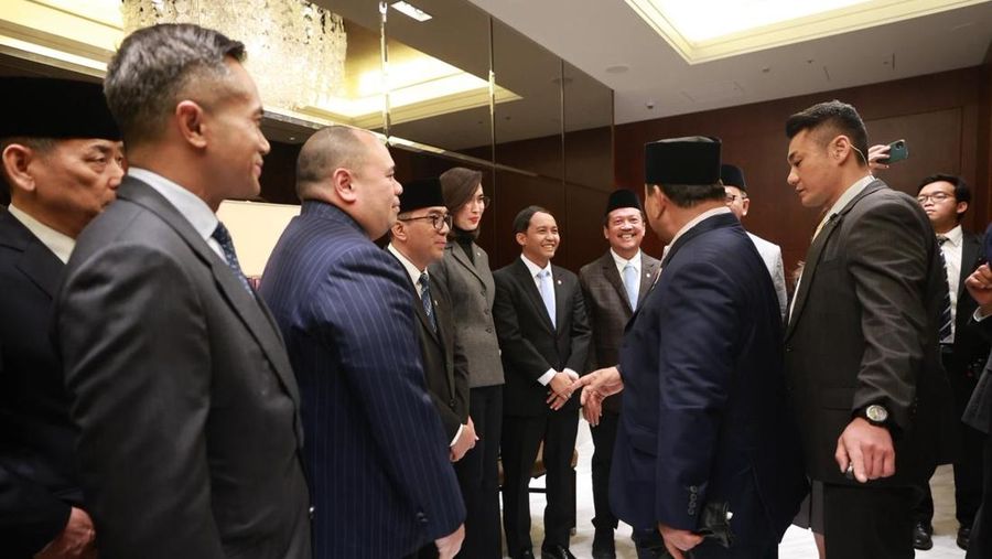 Presiden Prabowo Subianto tiba di Tokyo, Jepang untuk melakukan kunjungan resmi perdananya sebagai Presiden Republik Indonesia. (Biro Pers Sekretariat Presiden RI)