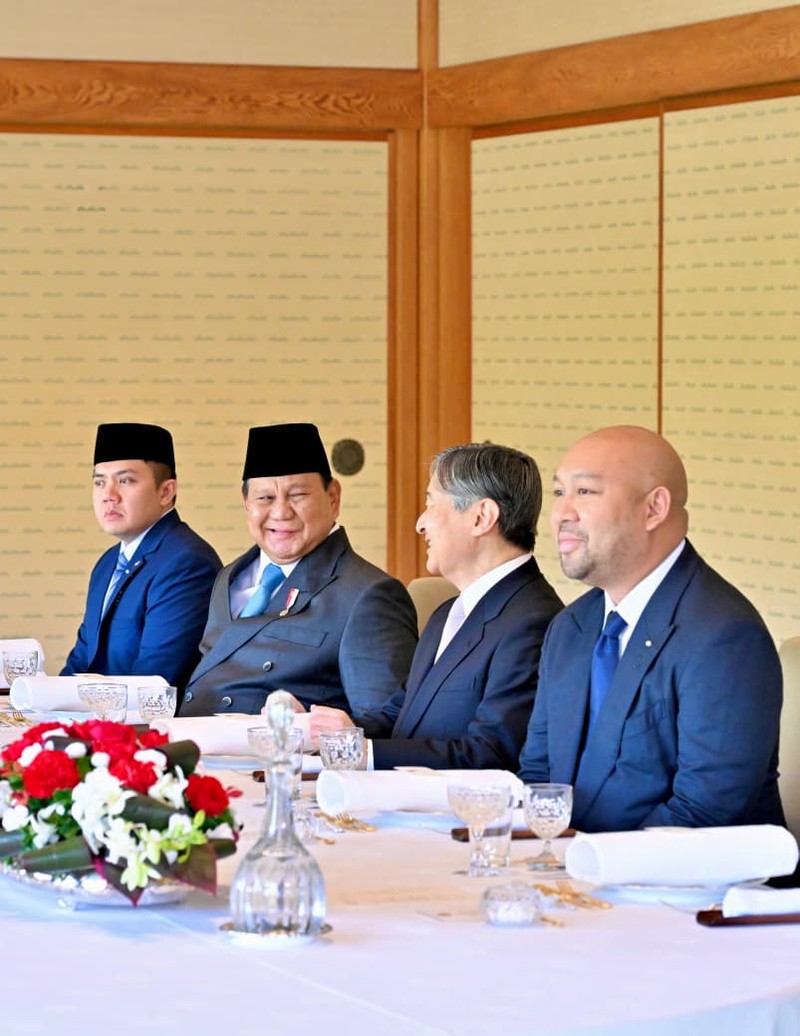 Presiden Republik Indonesia Prabowo Subianto melakukan kunjungan kehormatan kepada Kaisar Jepang Naruhito di Istana Kekaisaran Jepang, Tokyo, pada Senin, 30 Maret 2026. (Laily Rachev - Biro Pers, Media, dan Informasi Sekretariat Presiden)