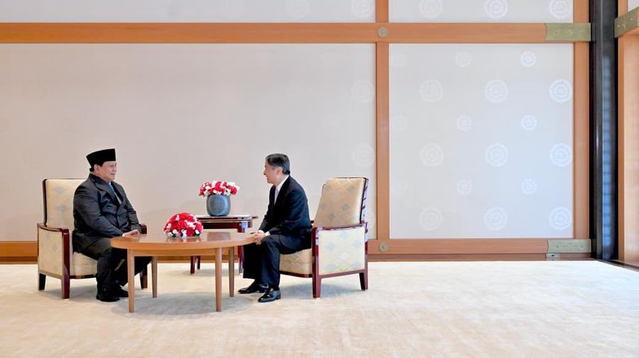 Presiden Republik Indonesia Prabowo Subianto melakukan kunjungan kehormatan kepada Kaisar Jepang Naruhito di Istana Kekaisaran Jepang, Tokyo, pada Senin, 30 Maret 2026. (Laily Rachev - Biro Pers, Media, dan Informasi Sekretariat Presiden)