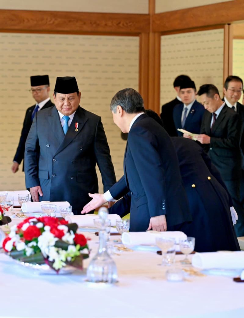 Presiden Republik Indonesia Prabowo Subianto melakukan kunjungan kehormatan kepada Kaisar Jepang Naruhito di Istana Kekaisaran Jepang, Tokyo, pada Senin, 30 Maret 2026. (Laily Rachev - Biro Pers, Media, dan Informasi Sekretariat Presiden)