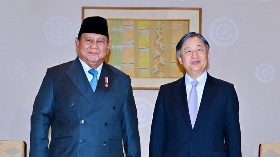 Presiden Republik Indonesia Prabowo Subianto melakukan kunjungan kehormatan kepada Kaisar Jepang Naruhito di Istana Kekaisaran Jepang, Tokyo, pada Senin, 30 Maret 2026. (Laily Rachev - Biro Pers, Media, dan Informasi Sekretariat Presiden)