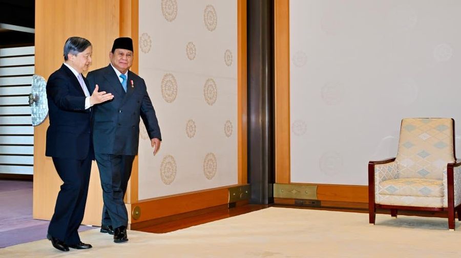 Presiden Republik Indonesia Prabowo Subianto melakukan kunjungan kehormatan kepada Kaisar Jepang Naruhito di Istana Kekaisaran Jepang, Tokyo, pada Senin, 30 Maret 2026. (Laily Rachev - Biro Pers, Media, dan Informasi Sekretariat Presiden)