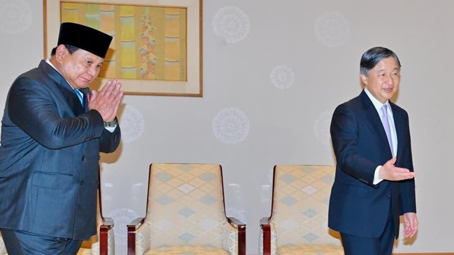 Momen Hangat Presiden Prabowo dan Kaisar Naruhito di Istana Jepang