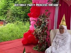 Viral! Nenek 86 Tahun Gelar Pesta Ultah bak Bocil, Temanya Princess