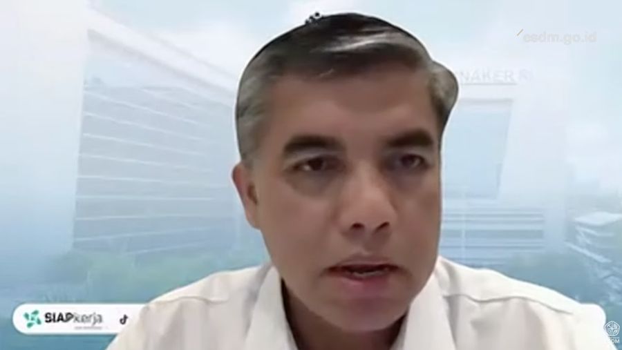 Menteri Ketenagakerjaan, Yassierli dalam Konferensi Pers ESDM kebijakan pemerintah dalam menyikapi kondisi geopolotik global, Selasa (31/3/2026). (Tangkapan layar Kementerian ESDM)