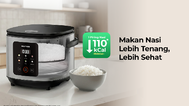 Dorong Pola Hidup Sehat, Polytron Hadirkan Rice Cooker Low Carbo