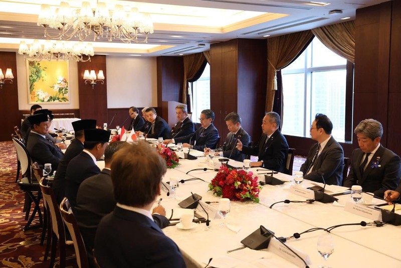 Presiden Prabowo Subianto juga melakukan pertemuan dengan dengan 13 pemimpin perusahaan besar di Tokyo Jepang, Selasa (31/3/2026). Ini menjadi rangkaian kunjungan kerja di Jepang, usai melakukan pertemuan dengan Perdana Menteri Jepang Sanae Takaichi di Istana Akasaka. (Dok. BPMI)