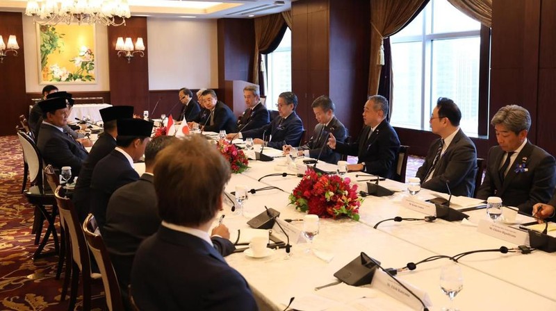 Presiden Prabowo Subianto juga melakukan pertemuan dengan dengan 13 pemimpin perusahaan besar di Tokyo Jepang, Selasa (31/3/2026). Ini menjadi rangkaian kunjungan kerja di Jepang, usai melakukan pertemuan dengan Perdana Menteri Jepang Sanae Takaichi di Istana Akasaka. (Dok. BPMI)