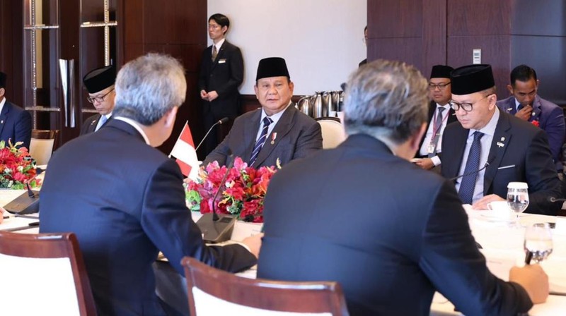 Presiden Prabowo Subianto juga melakukan pertemuan dengan dengan 13 pemimpin perusahaan besar di Tokyo Jepang, Selasa (31/3/2026). Ini menjadi rangkaian kunjungan kerja di Jepang, usai melakukan pertemuan dengan Perdana Menteri Jepang Sanae Takaichi di Istana Akasaka. (Dok. BPMI)