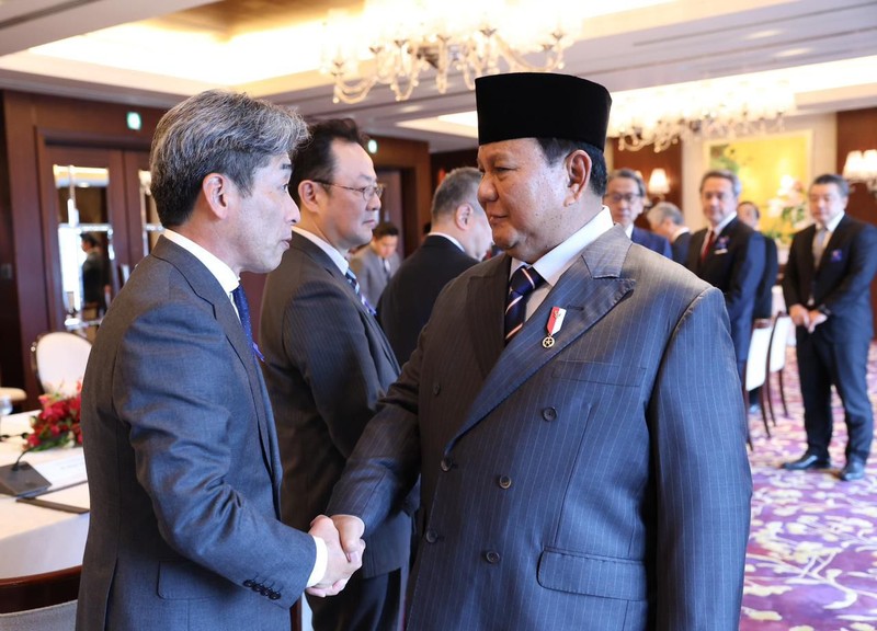 Presiden Prabowo Subianto juga melakukan pertemuan dengan dengan 13 pemimpin perusahaan besar di Tokyo Jepang, Selasa (31/3/2026). Ini menjadi rangkaian kunjungan kerja di Jepang, usai melakukan pertemuan dengan Perdana Menteri Jepang Sanae Takaichi di Istana Akasaka. (Dok. BPMI)