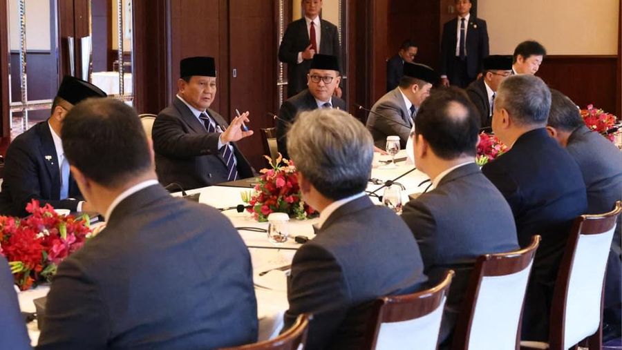 Presiden Prabowo Subianto juga melakukan pertemuan dengan dengan 13 pemimpin perusahaan besar di Tokyo Jepang, Selasa (31/3/2026). Ini menjadi rangkaian kunjungan kerja di Jepang, usai melakukan pertemuan dengan Perdana Menteri Jepang Sanae Takaichi di Istana Akasaka. (Dok. BPMI)