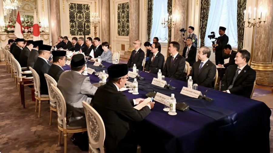 Presiden Republik Indonesia, Prabowo Subianto, melakukan pertemuan bilateral dengan Perdana Menteri (PM) Jepang, Sanae Takaichi, di Istana Akasaka, Tokyo, Selasa (31/3). (Tangkapan layar instagram @prabowo)