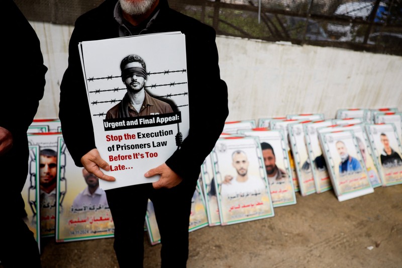 UU yang disahkan pada Selasa (31/3/2026) oleh Parlemen Israel Knesset, menjadikan hukuman mati dengan cara digantung, sebagai hukuman bagi warga Palestina di Tepi Barat yang terbukti bersalah membunuh warga Israel. (REUTERS/Oren Ben Hakoon)