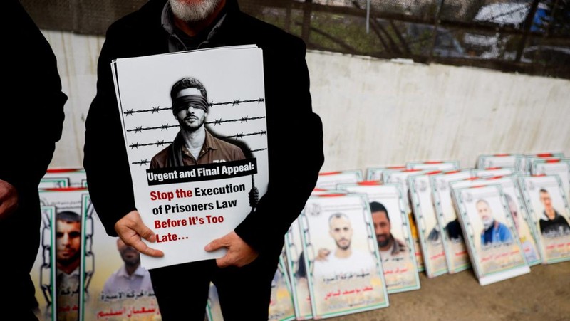 UU yang disahkan pada Selasa (31/3/2026) oleh Parlemen Israel Knesset, menjadikan hukuman mati dengan cara digantung, sebagai hukuman bagi warga Palestina di Tepi Barat yang terbukti bersalah membunuh warga Israel. (REUTERS/Oren Ben Hakoon)