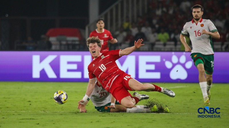 Timnas Indonesia kalah di final FIFA Series 2026 di Stadion Utama Gelora Bung Karno (SUGBK), Senayan, Jakarta, Senin (30/3/2026) malam. (CNBC Indonesia/Faisal Rahman)