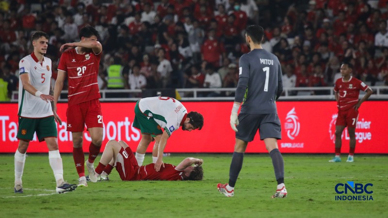 Timnas Indonesia kalah di final FIFA Series 2026 di Stadion Utama Gelora Bung Karno (SUGBK), Senayan, Jakarta, Senin (30/3/2026) malam. (CNBC Indonesia/Faisal Rahman)