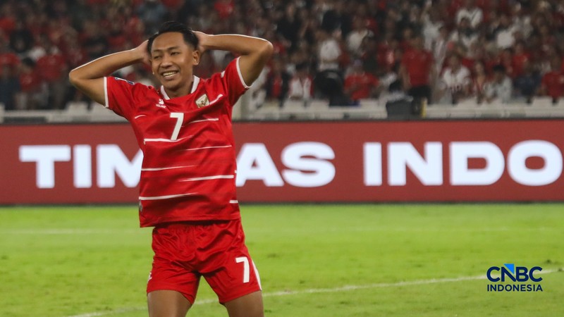 Timnas Indonesia kalah di final FIFA Series 2026 di Stadion Utama Gelora Bung Karno (SUGBK), Senayan, Jakarta, Senin (30/3/2026) malam. (CNBC Indonesia/Faisal Rahman)