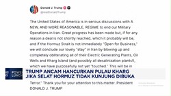Video: Trump Ancam Hancurkan Pulau Kharg Jika Selat Hormuz Tak Dibuka