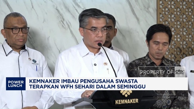 Video: Kemnaker Imbau Pengusaha Swasta Terapkan WFH 1x Seminggu