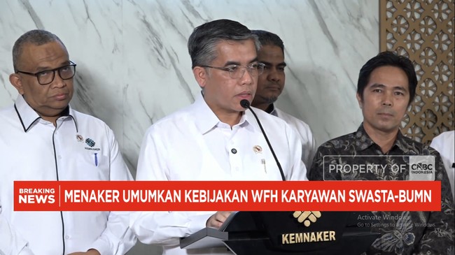 Video: Menaker Umumkan Karyawan Swasta-BUMN-BUMD WFH 1x Seminggu