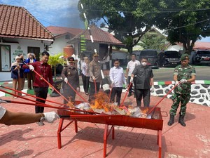 Barang Bukti 36 Perkara di Parepare Dimusnahkan, Dominan Sabu-Tembakau Gorilla