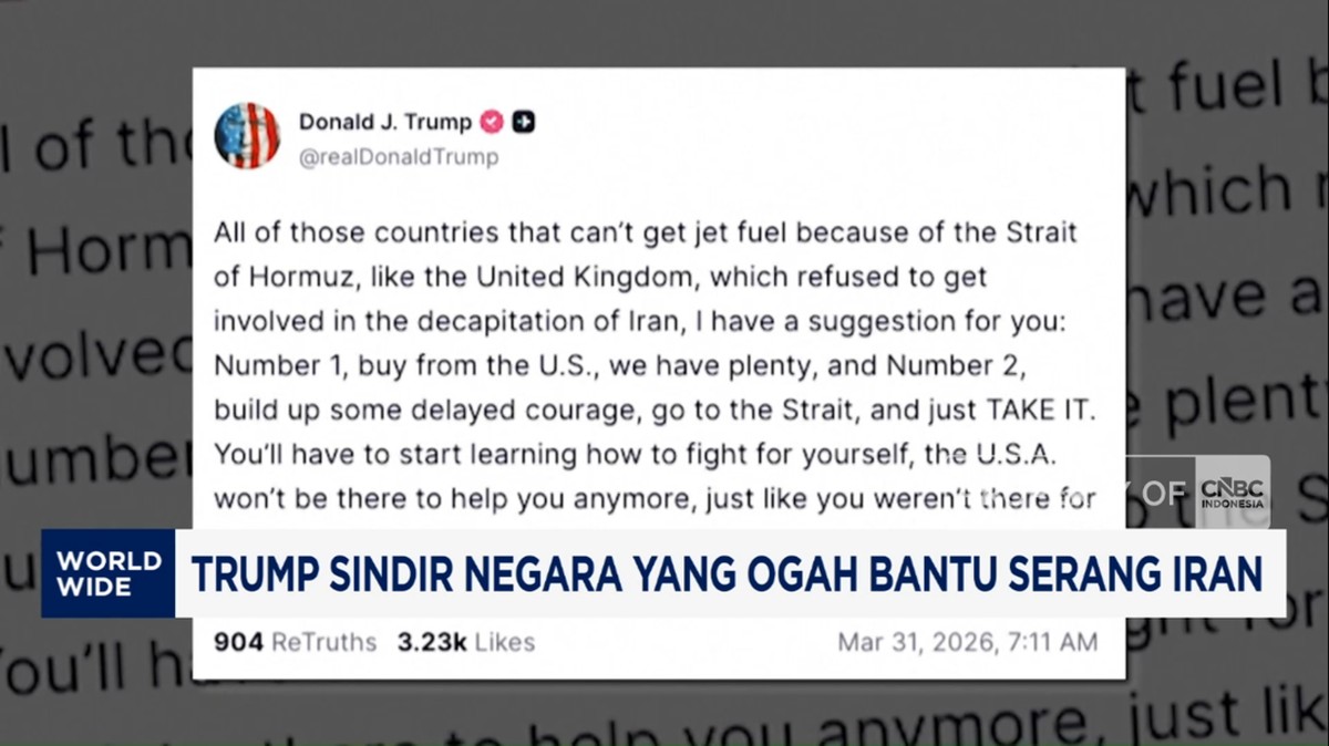 Video: Trump Sindir Negara yang Ogah Bantu Serang Iran