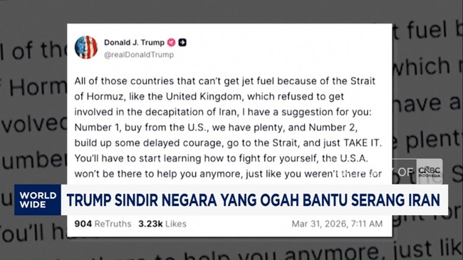 Video: Trump Sindir Negara yang Ogah Bantu Serang Iran