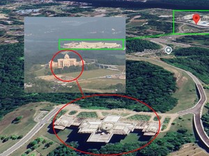 Penampakan Istana Sultan Brunei  Terlihat dari Citra Satelit