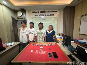 Sembunyikan Sabu dalam Sarung Tangan Bayi, Sekeluarga di Mataram Dibekuk