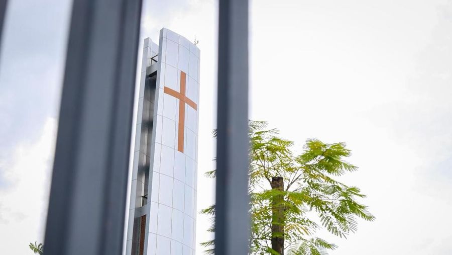 Status Basilika Santo Fransiskus Xaverius di IKN masih menunggu persetujuan Vatikan, pembangunan gereja hampir rampung dan ditargetkan diresmikan Juli. (Dok. Humas Otorita IKN)