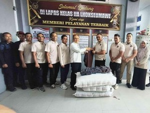 10 Ribu Hijab Pesanan Menimipas di BLK Konfeksi Lapas Cirebon Dikirim ke Aceh