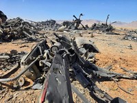 Penampakan Puing Pesawat Tempur AS, Ditembak Jatuh di Iran