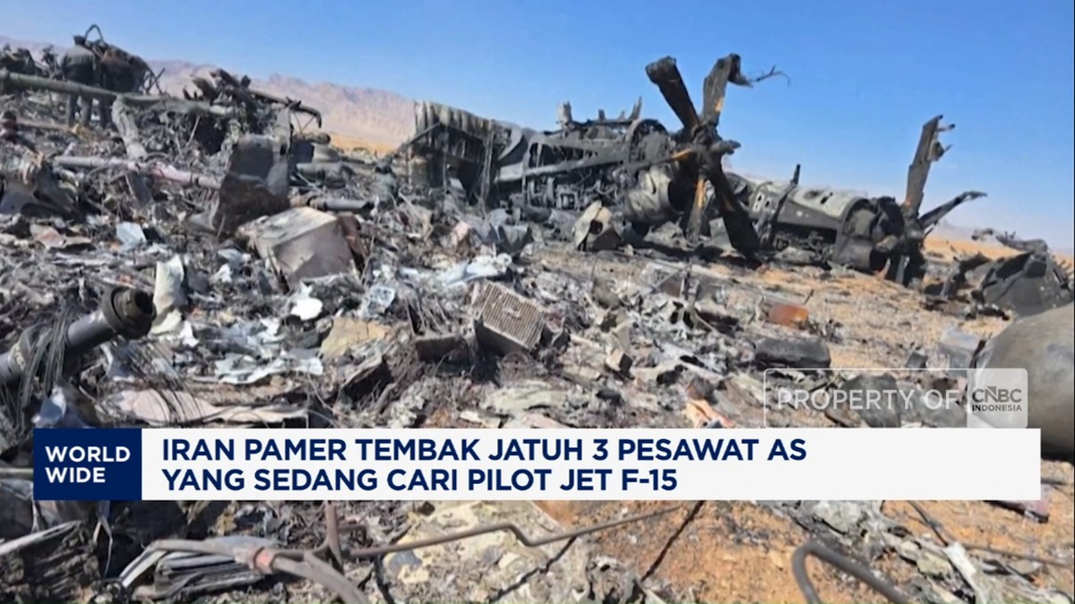 Video: Iran Tembak Jatuh 3 Pesawat AS yang Sedang Cari Pilot Jet F-15