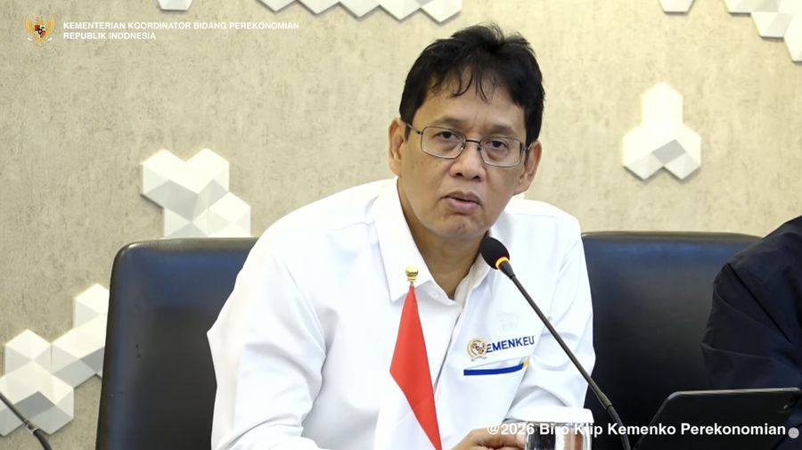 Menteri Keuangan (Menkeu), Purbaya Yudhi Sadewa saat menyampaikan Konferensi Pers terkait Kebijakan Transportasi dan BBM di Jakarta, Senin (6/4/2026). (Tangkapan Layar Youtube/PerekonomianRI)