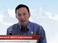 Wakil Ketua Dewan Komisioner OJK, Hernawan Bekti Sasongko saat Konferensi Pers Asesmen Sektor Jasa Keuangan dan Kebijakan OJK Hasil RDKB Maret 2026. (YouTube/Otoritas Jasa Keuangan)