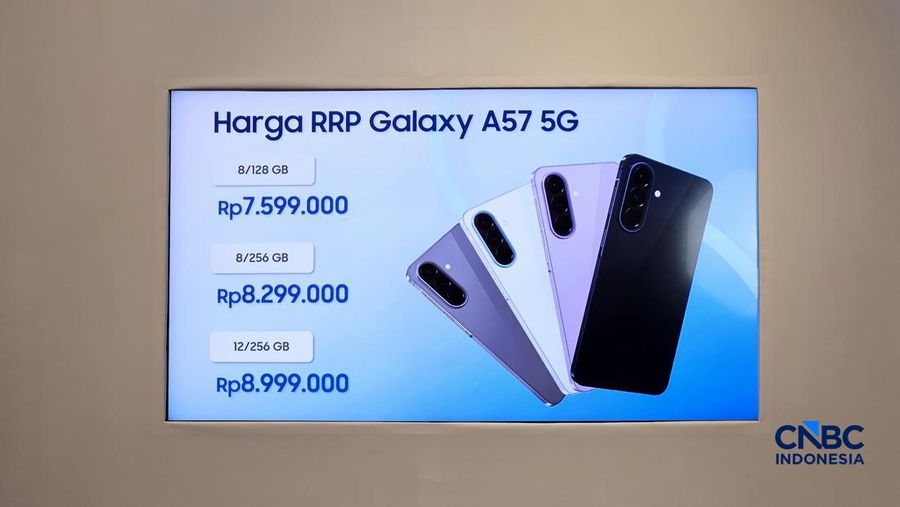 Samsung Galaxy A57. (CNBC Indonesia/Intan Rakhmayanti)