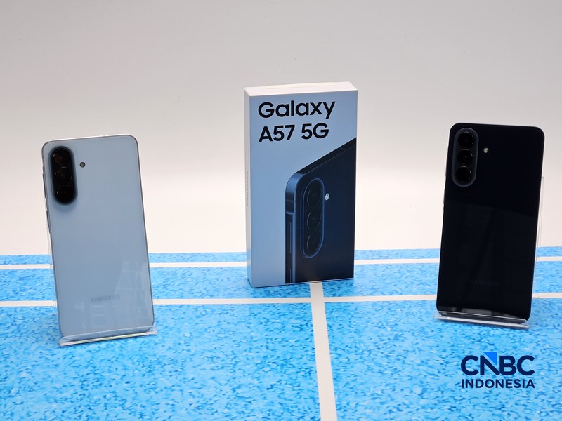 Samsung Galaxy A57. (CNBC Indonesia/Intan Rakhmayanti)
