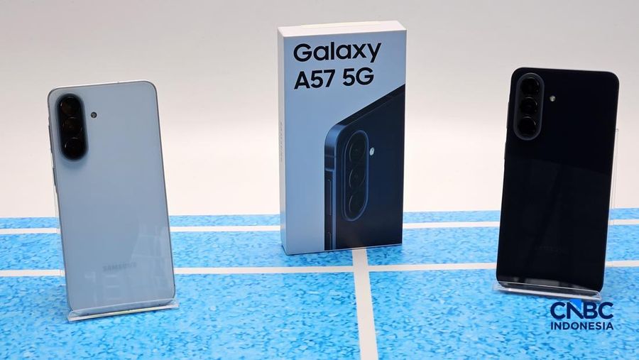 Samsung Galaxy A57. (CNBC Indonesia/Intan Rakhmayanti)